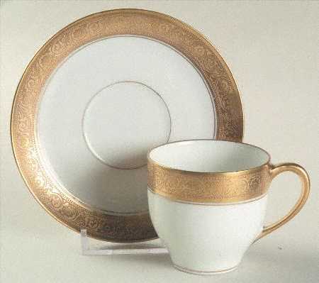 HUT184 Flat Demitasse Cup & Saucer Set