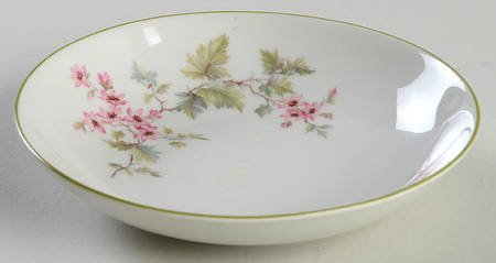 HUT2 (Green Trim) Fruit/Dessert (Sauce) Bowl
