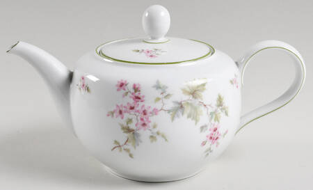 HUT2 (Green Trim) Teapot & Lid