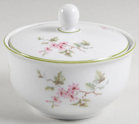 HUT2 (Green Trim) Sugar Bowl & Lid