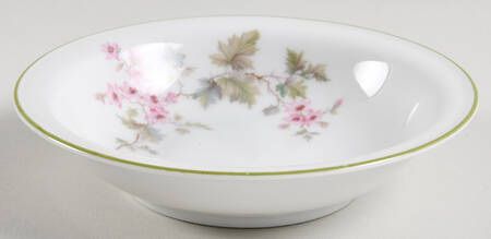 HUT2 (Green Trim) Rim Fruit/Dessert (Sauce) Bowl