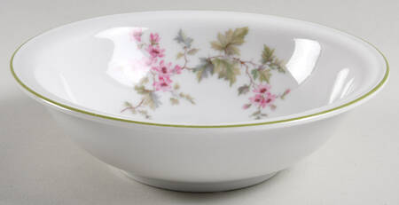 HUT2 (Green Trim) Rim Cereal Bowl