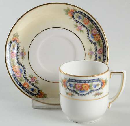 HUT349 Flat Demitasse Cup & Saucer Set