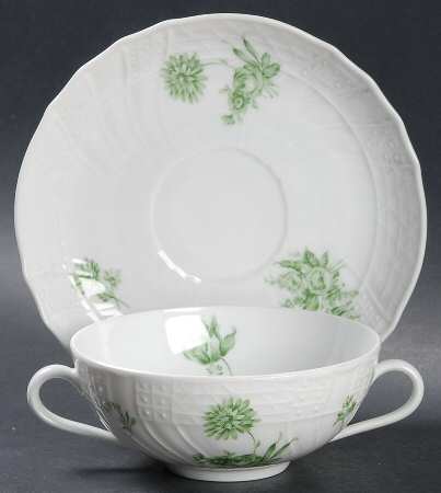 Innsbruck Flat Cream Soup Bowl & Saucer Set