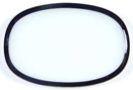 Kobalt (Coupe, Olivia Shape) 12" Oval Serving Platter