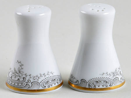 Lorelei Loreley (Gold, White) Individual Salt & Pepper Set
