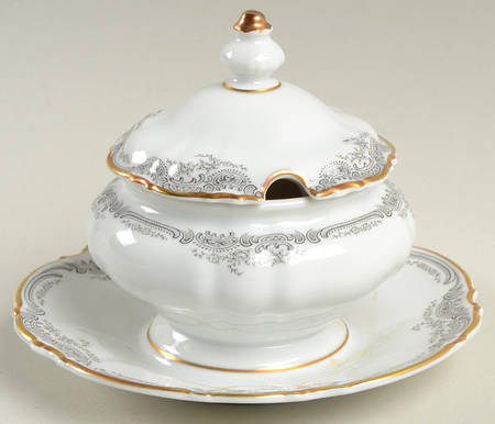 Lorelei Loreley (Gold, White) Mustard Jar & Lid