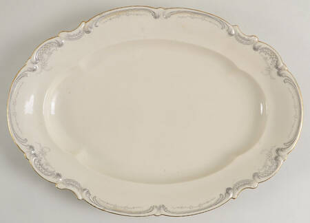 Lorelei Loreley (Gold, White) 13" Oval Serving Platter