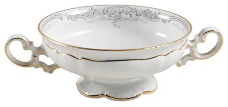 Lorelei Loreley (Gold, White) Footed Cream Soup Bowl