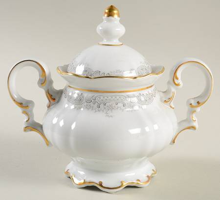 Lorelei Loreley (Gold, White) Sugar Bowl & Lid