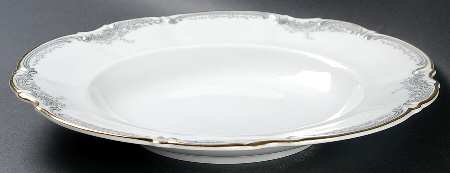 Lorelei Loreley (Gold, White) Large Rim Soup Bowl