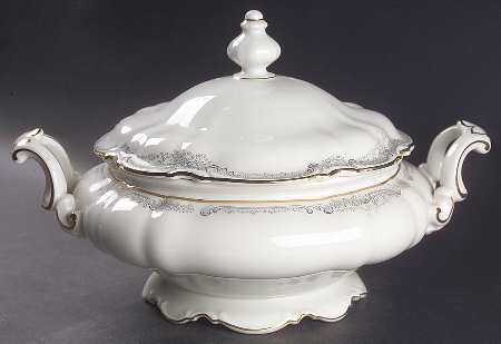 Lorelei Loreley (Gold, White) Round Covered Vegetable