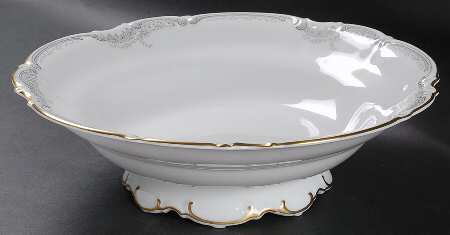 Lorelei Loreley (Gold, White) 10" Round Vegetable Bowl