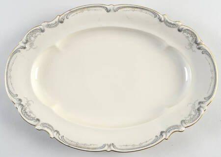 Lorelei Loreley (Gold, Cream) 13" Oval Serving Platter by Hutschenreuther