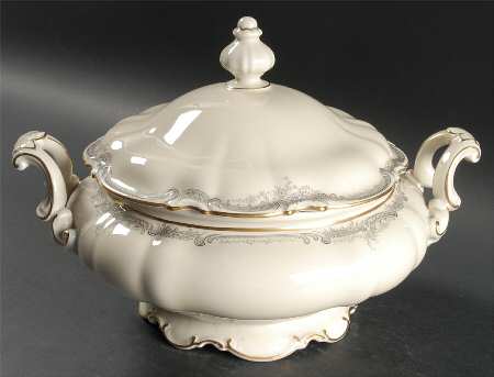Lorelei Loreley (Gold, Cream) Round Covered Vegetable