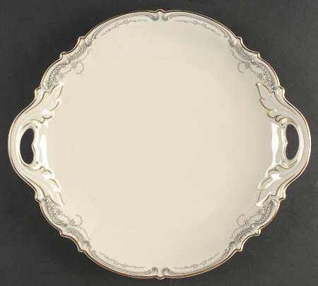 Lorelei Loreley (Gold, Cream) Handled Cake Plate