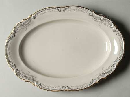 Lorelei Loreley (Gold, Cream) 11" Oval Serving Platter