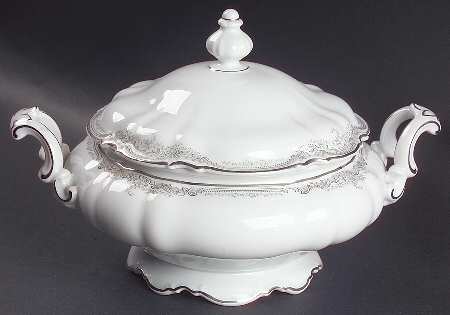 Lorelei Loreley (Platinum Trim) Round Covered Vegetable