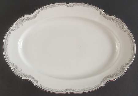Lorelei Loreley (Platinum Trim) 15" Oval Serving Platter
