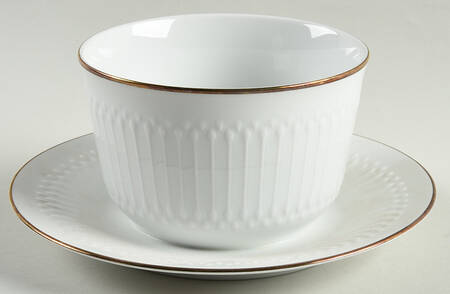 Luxor Gold Gravy Boat with Attached Underplate