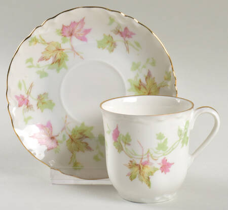 Maple Leaf (Scalloped) Flat Demitasse Cup & Saucer Set