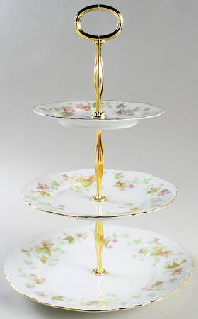 Maple Leaf (Scalloped) 13 7/8"-14 1/4" 3-Tiered Serving Tray(DP,SP,BB) HC