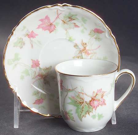 Maple Leaf (Scalloped) Flat Demitasse Cup & Saucer Set