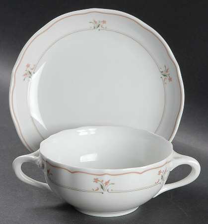 Marburg Flat Cream Soup Bowl & Saucer Set