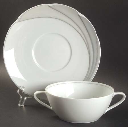 Marquis Flat Cream Soup Bowl & Saucer Set