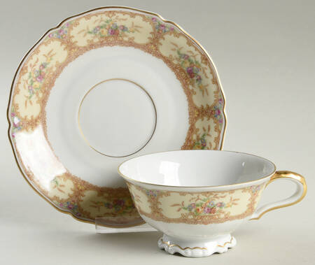 The Meadowbrook Footed Cup & Saucer Set