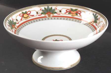 Merry Christmas Round Compote (Height X Width)