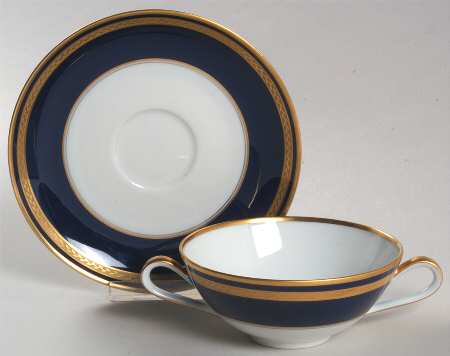 Monarch Footed Cream Soup Bowl & Saucer Set