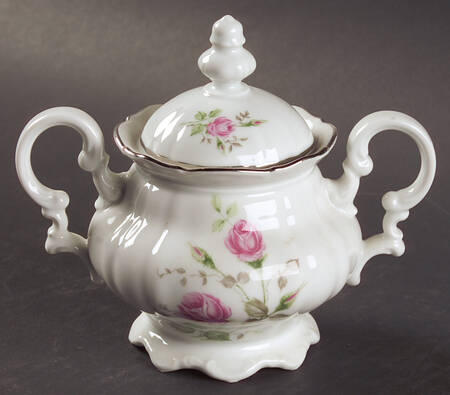 Moss Rose Sugar Bowl & Lid