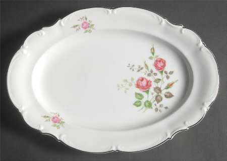 Moss Rose 12" Oval Serving Platter
