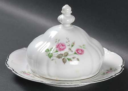 Moss Rose Round Covered Butter