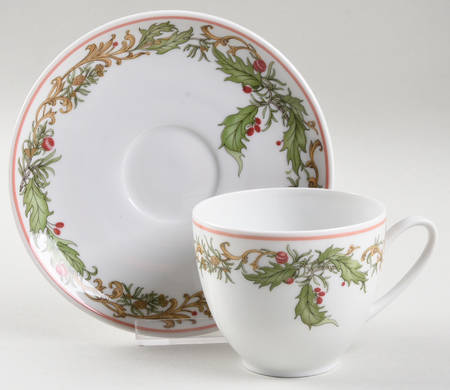 Noel (Rim Shape) Flat Cup & Saucer Set