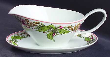 Noel (Rim Shape) Gravy Boat with Attached Underplate