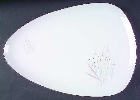 Norderney (Platinum Trim) 15" Oval Serving Platter