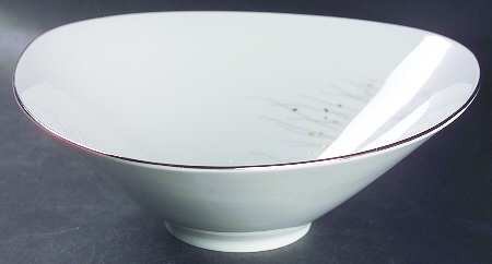 Norderney (Platinum Trim) Triangular Vegetable Bowl