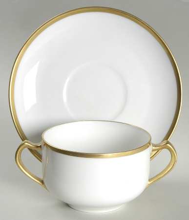 Norfolk Flat Bouillon Cup & Saucer
