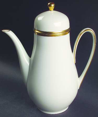 Olivia Gold Cream (Coupe) Coffee Pot & Lid by Hutschenreuther