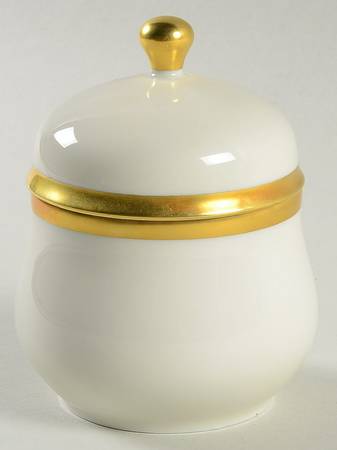 Olivia Gold Cream (Coupe) Mini Sugar Bowl & Lid by Hutschenreuther