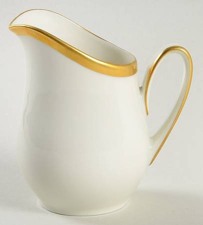Olivia Gold Cream (Coupe) Creamer by Hutschenreuther