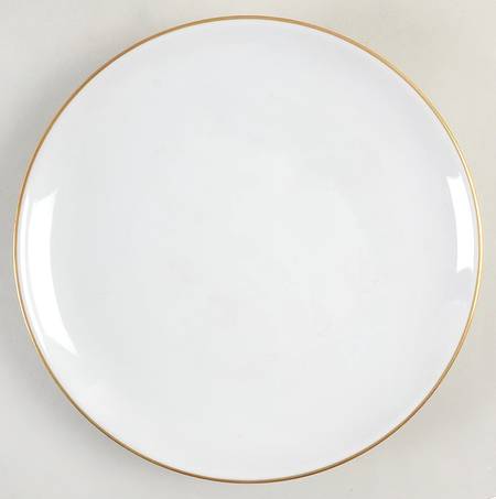 Olivia Gold White (Coupe) Luncheon Plate