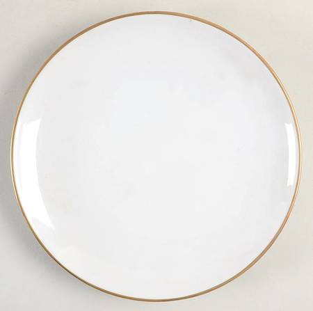 Olivia Gold White (Coupe) Bread & Butter Plate