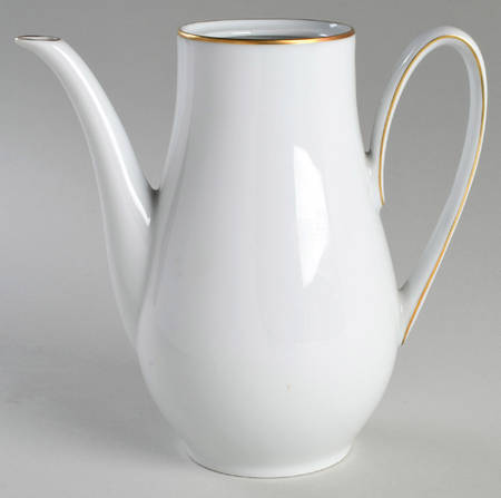 Olivia Gold White (Coupe) Coffee Pot No Lid