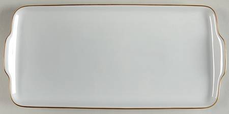 Olivia Gold White (Coupe) Large Sandwich Tray