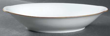 Olivia Gold White (Coupe) 12" Oval Vegetable Bowl