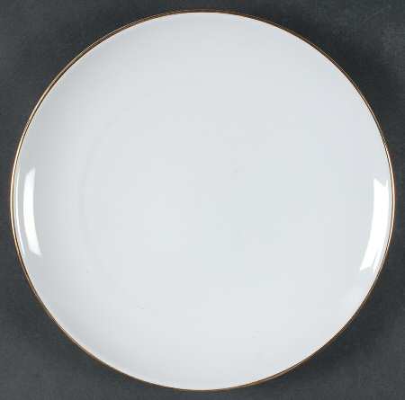 Olivia Gold White (Coupe) 12" Chop Plate (Round Platter)