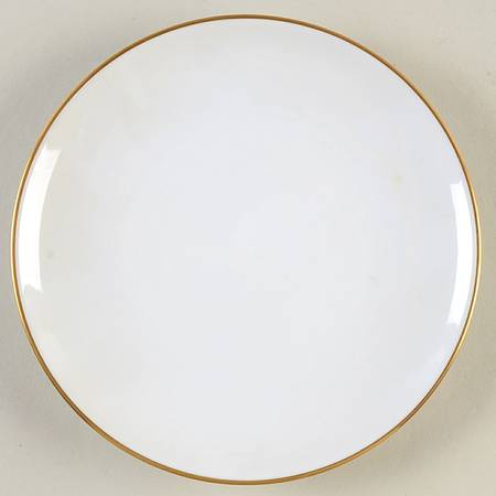 Olivia Gold White (Coupe) Salad Plate